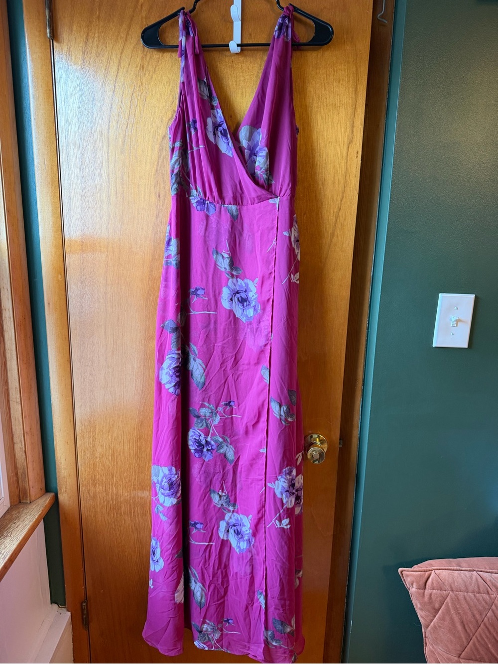 Lulu’s Women's Fuchsia Floral Maxi Dress